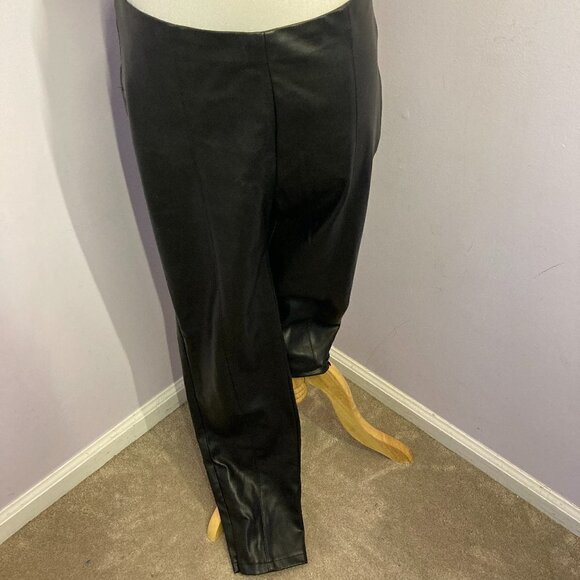 Mango Faux Leather Pants, EUC, Size M - Picture 1 of 9